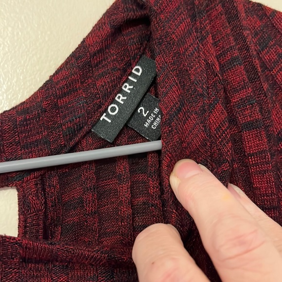 Torrid mini rib knit mock neck dress 2X - Picture 6 of 9